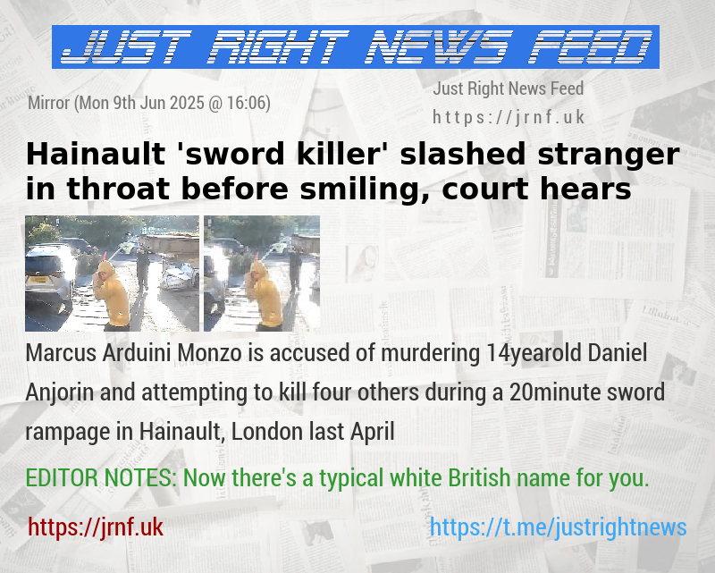 Hainault ’sword killer’ slashed stranger in throat before smiling, court hears