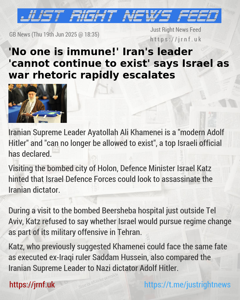 ’No one is immune!’ Iran’s leader ’cannot continue to exist’ says Israel as war rhetoric rapidly escalates