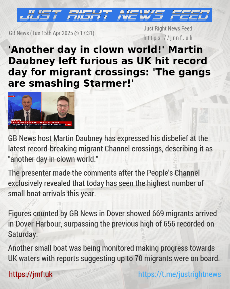 ’Another day in clown world!’ Martin Daubney left furious as UK hit record day for migrant crossings: ’The gangs are smashing Starmer!’
