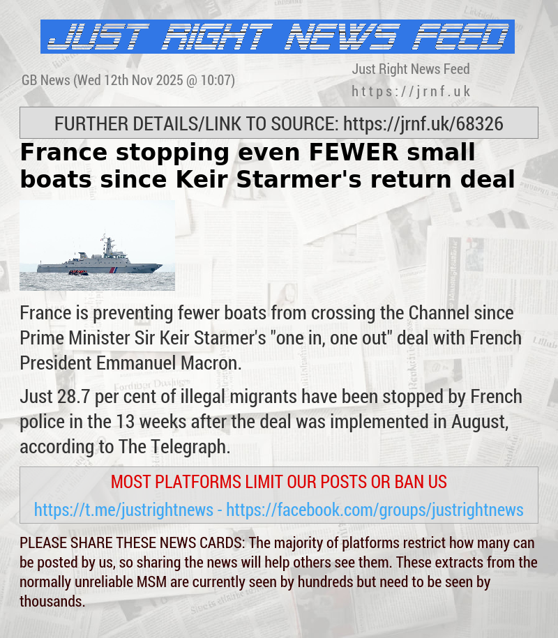 France stopping even FEWER small boats since Keir Starmer’s return deal