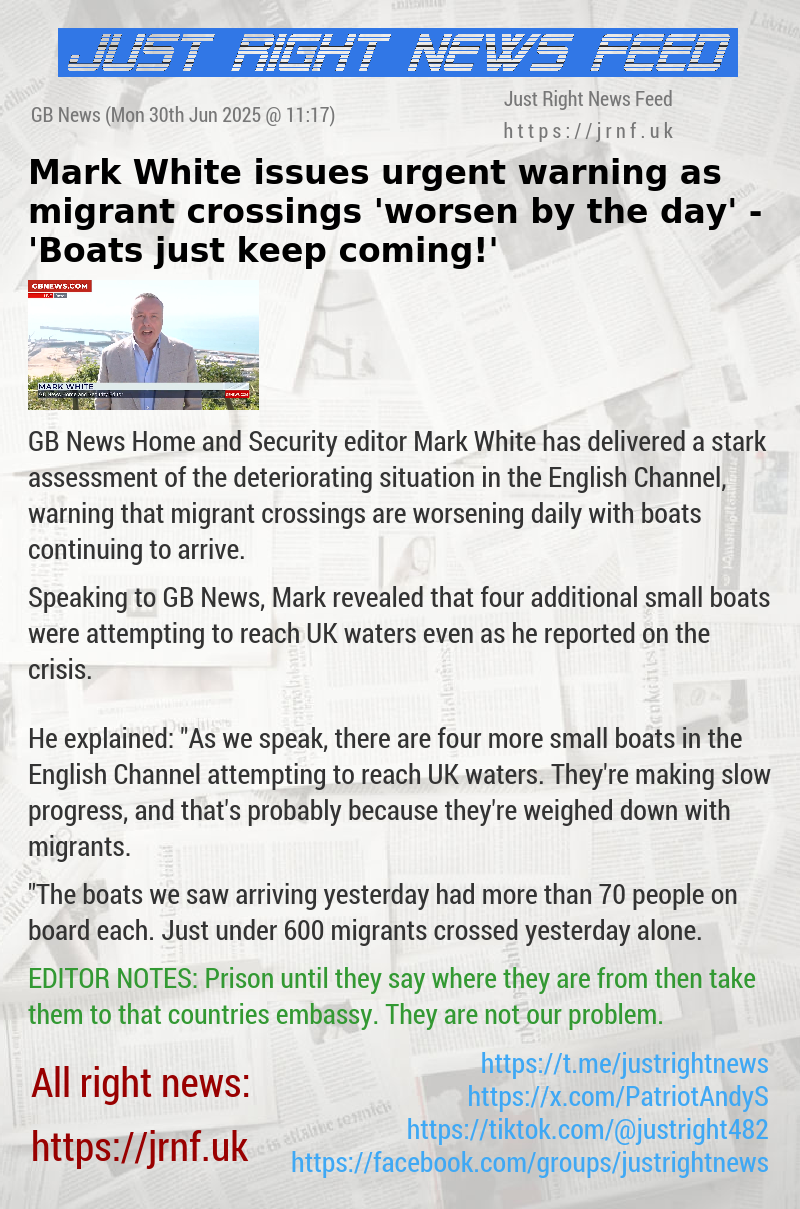 Mark White issues urgent warning as migrant crossings ’worsen by the day’ — ’Boats just keep coming!’