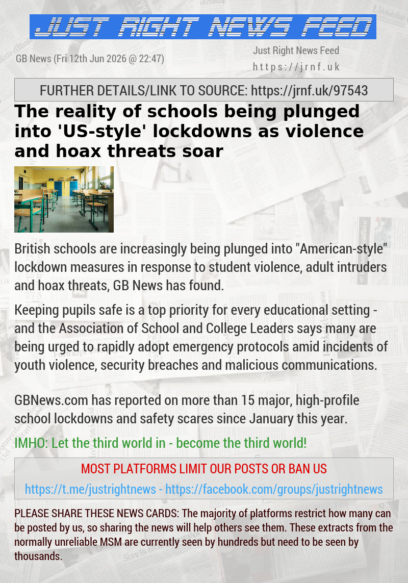 The reality of schools being plunged into ‘US—style’ lockdowns as violence and hoax threats soar