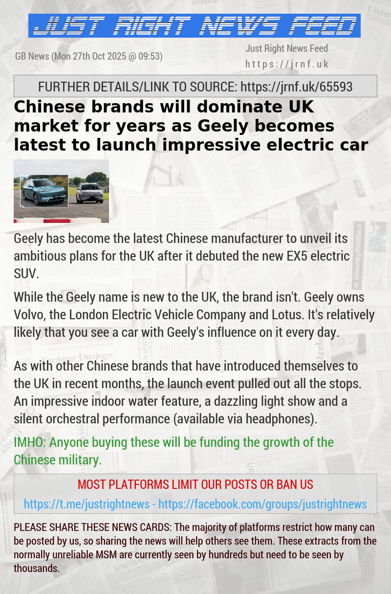 Chinese brands will dominate UK market for years as Geely becomes latest to launch impressive electric car