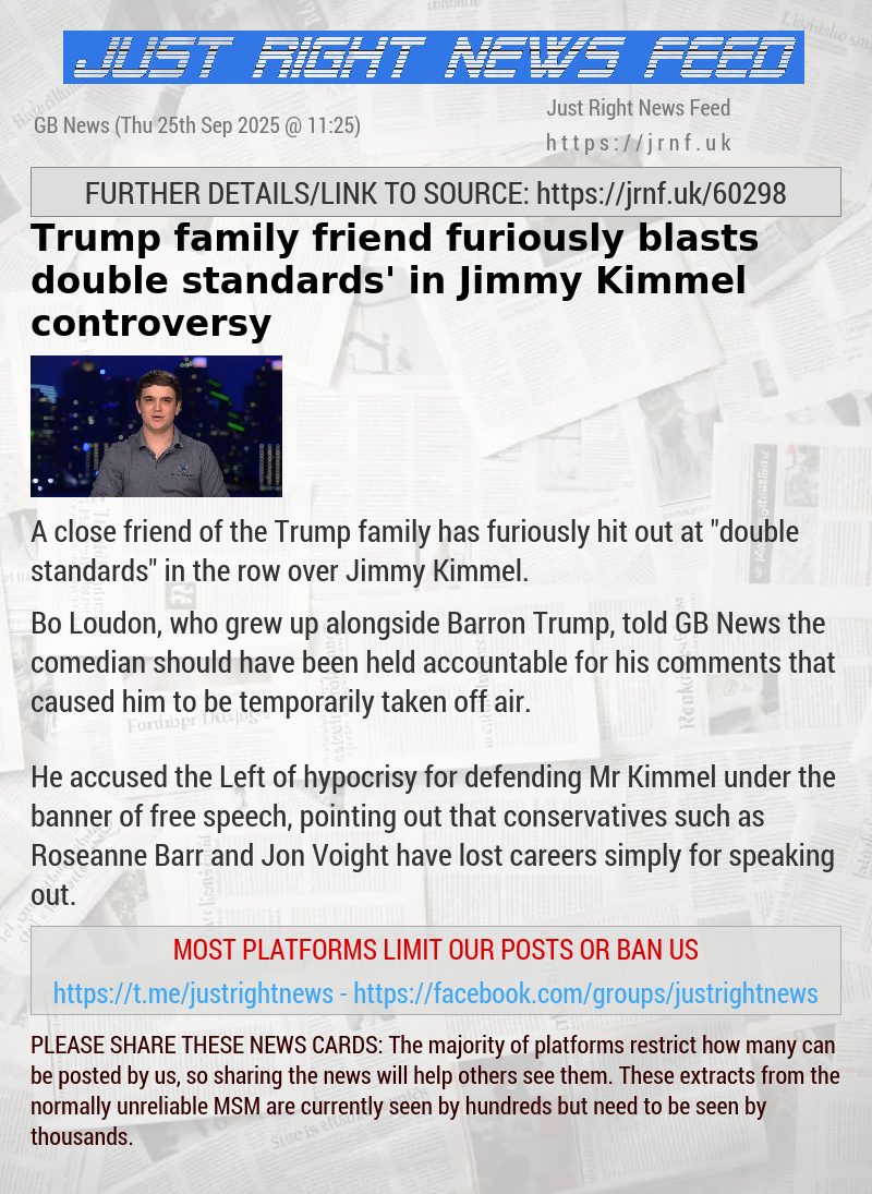 Trump family friend furiously blasts ‘double standards’ in Jimmy Kimmel controversy