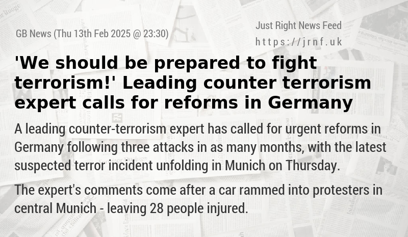 ’We should be prepared to fight terrorism!’ Leading counter—terrorism expert calls for reforms in Germany