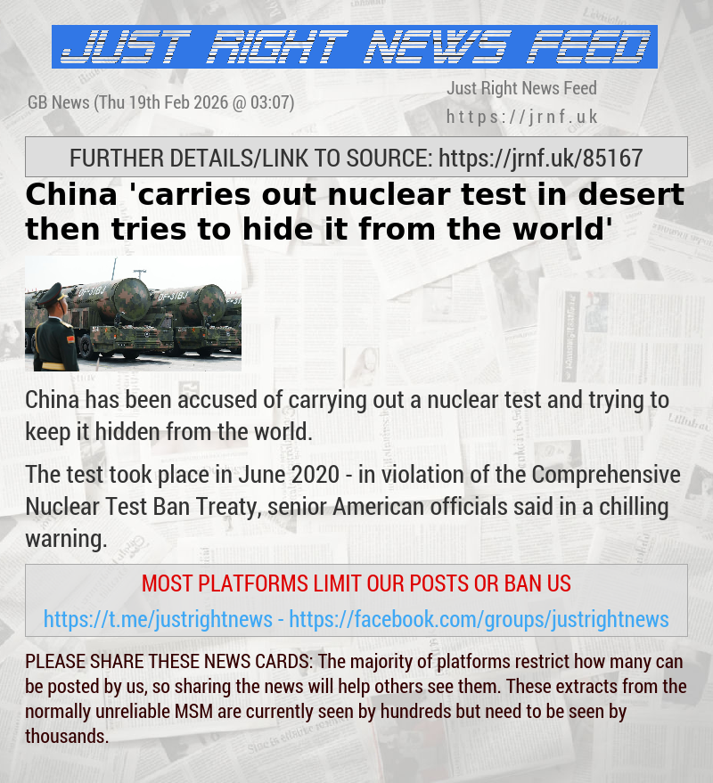 China ’carries out nuclear test in desert — then tries to hide it from the world’