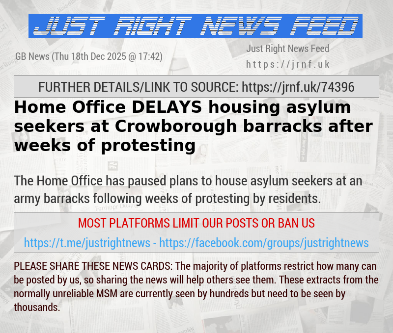 Home Office DELAYS housing asylum seekers at Crowborough barracks after weeks of protesting