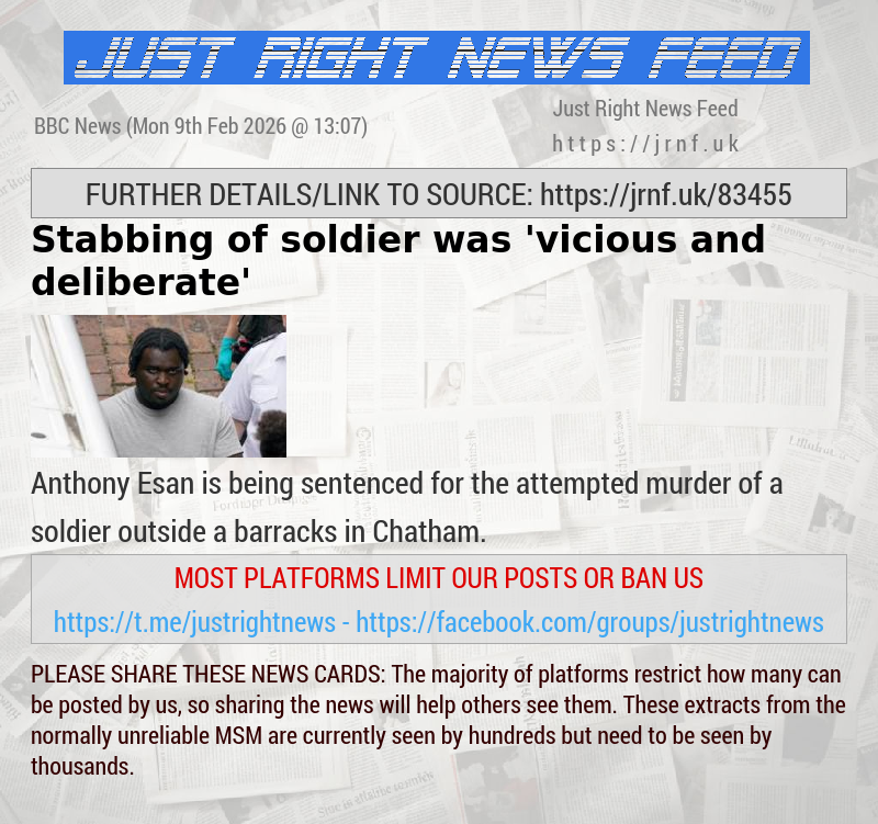 Stabbing of soldier was ’vicious and deliberate’