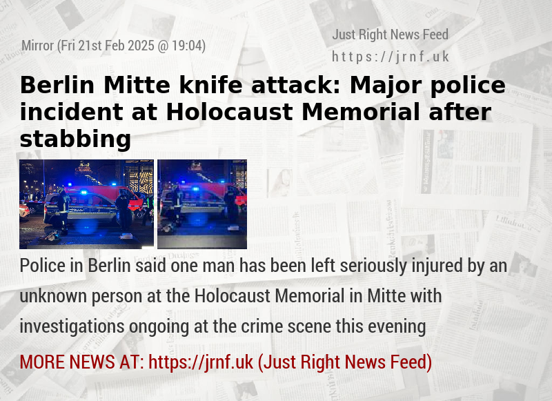 Berlin Mitte knife attack: Major police incident at Holocaust Memorial after stabbing 