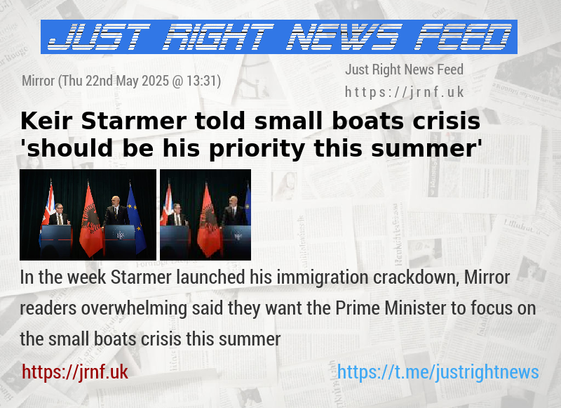 Keir Starmer told small boats crisis ’should be his priority this summer’