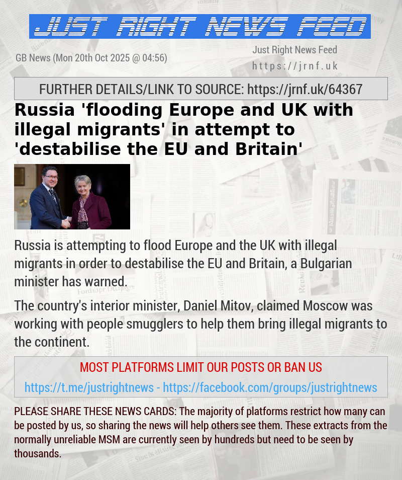 Russia ’flooding Europe and UK with illegal migrants’ in attempt to ’destabilise the EU and Britain’