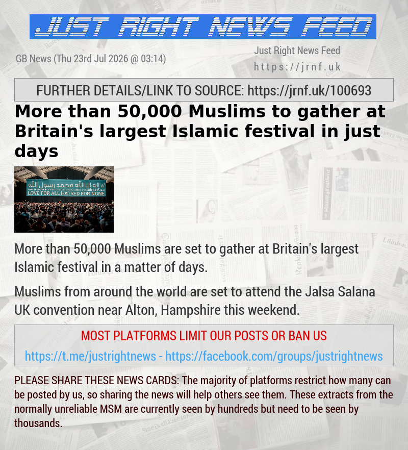 More than 50,000 Muslims to gather at Britain’s largest Islamic festival in just days
