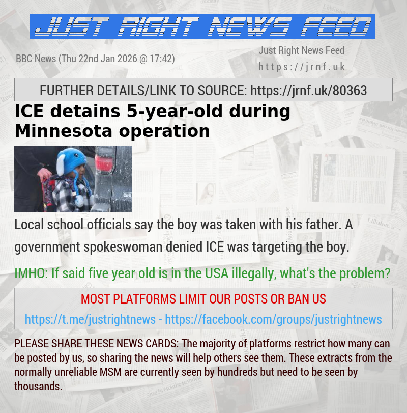 ICE detains 5—year—old during Minnesota operation