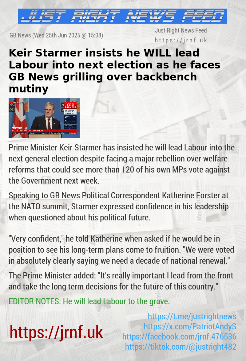Keir Starmer insists he WILL lead Labour into next election as he faces GB News grilling over backbench mutiny