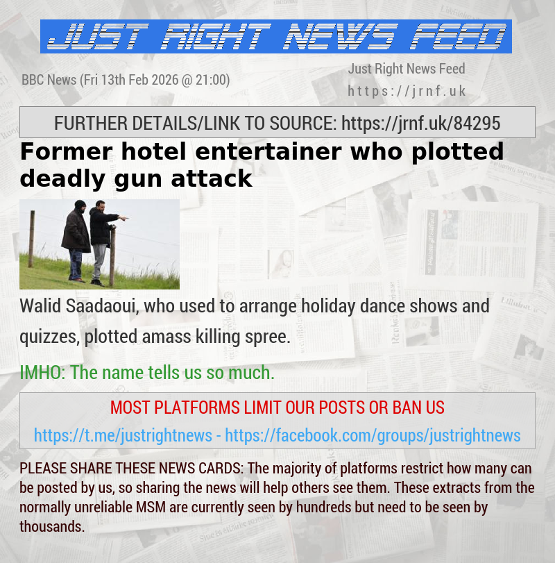  Former hotel entertainer who plotted deadly gun attack