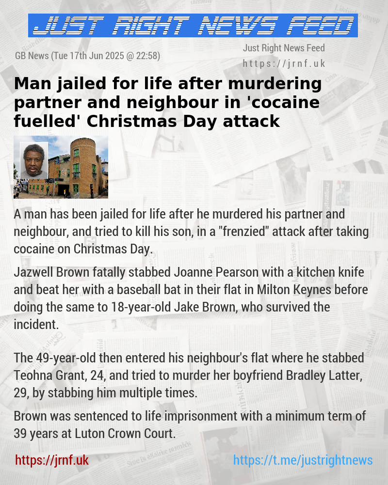 Man jailed for life after murdering partner and neighbour in ’cocaine—fuelled’ Christmas Day attack