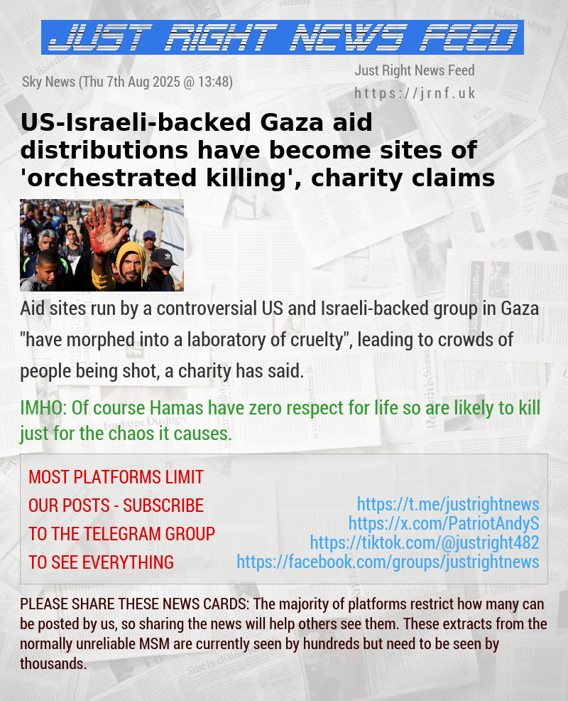 US—Israeli—backed Gaza aid distributions have become sites of ’orchestrated killing’, charity claims