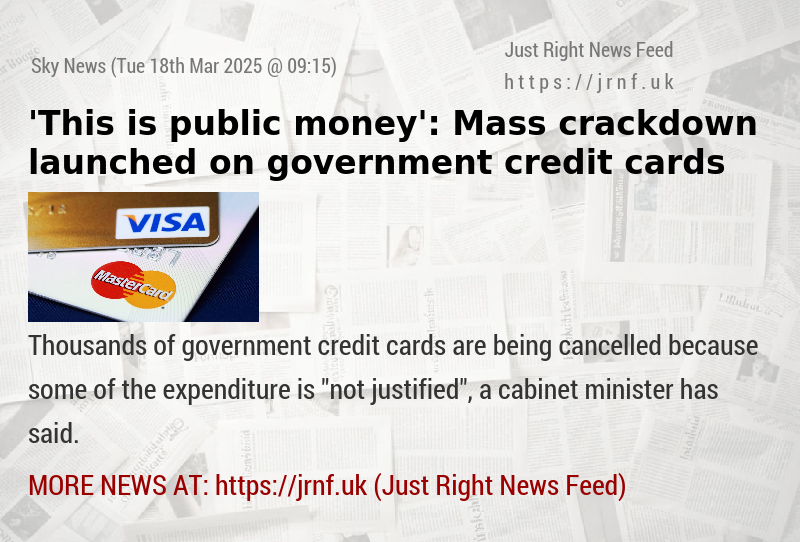 ’This is public money’: Mass crackdown launched on government credit cards