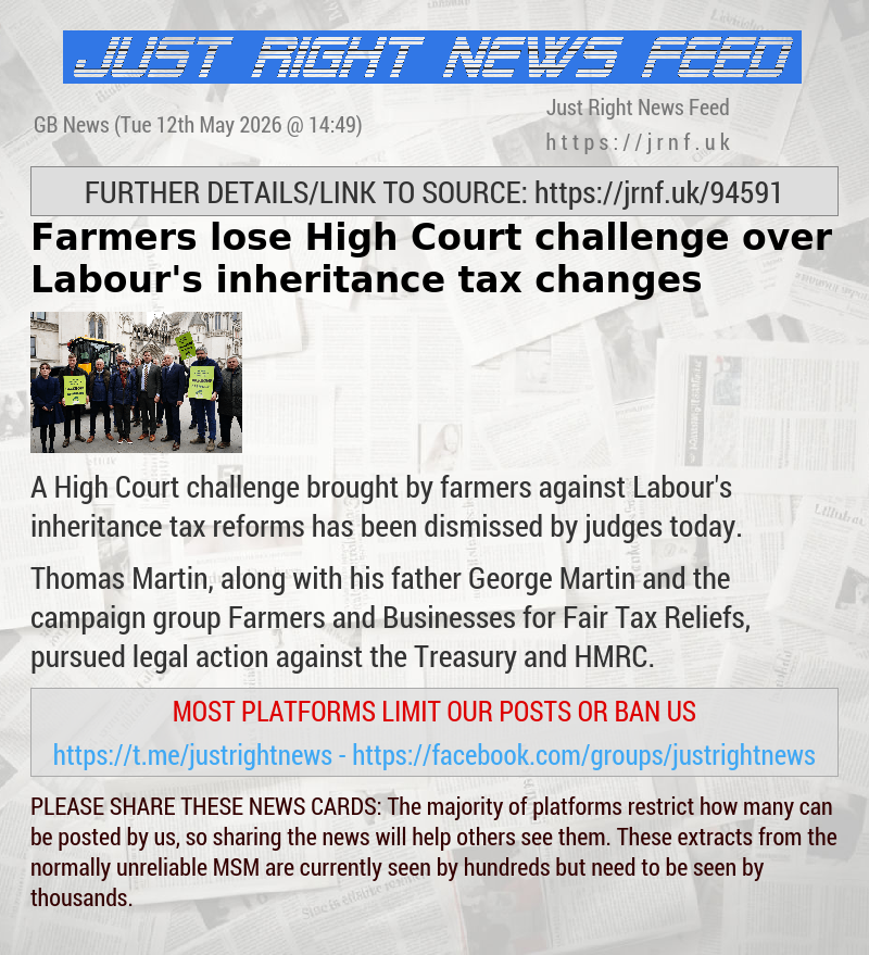 Farmers lose High Court challenge over Labour’s inheritance tax changes