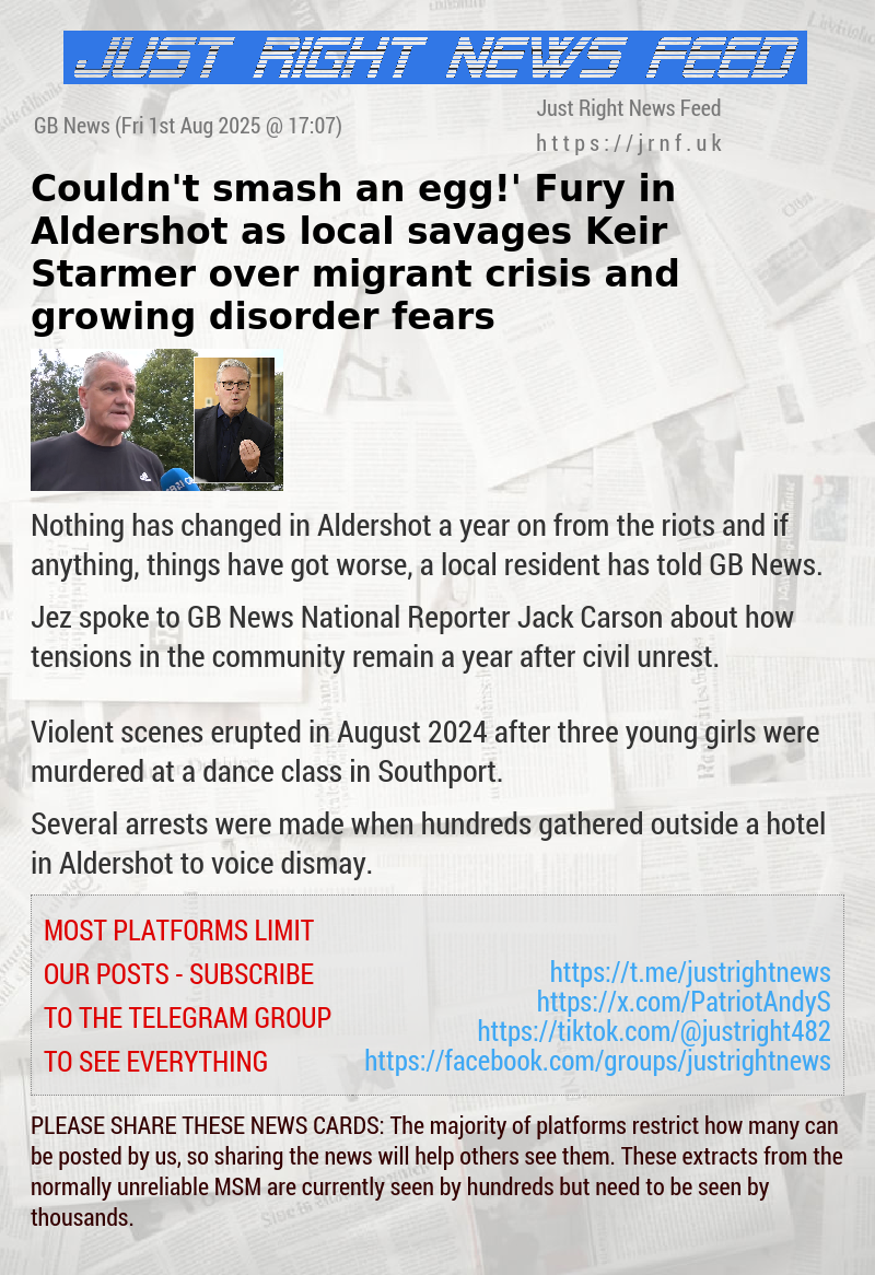 ‘Couldn’t smash an egg!’ Fury in Aldershot as local savages Keir Starmer over migrant crisis and growing disorder fears