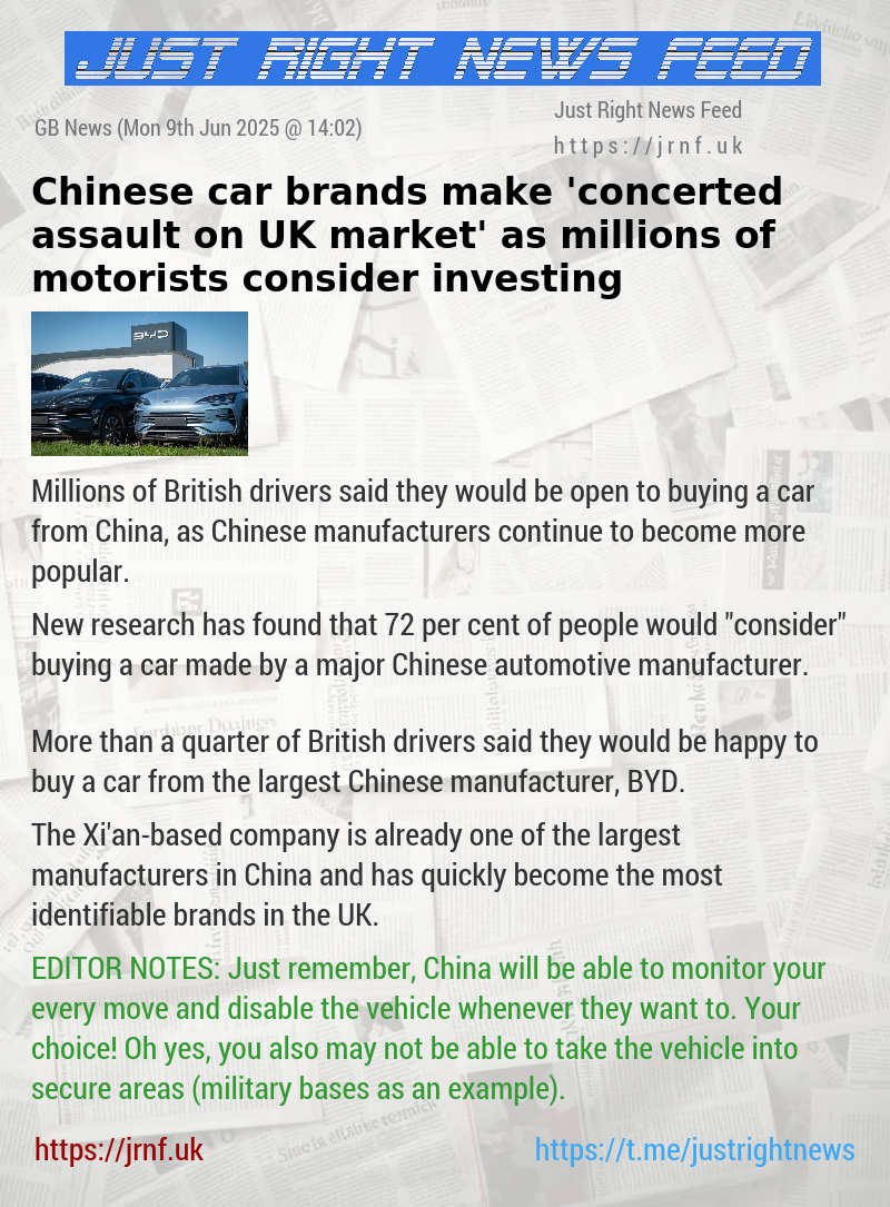 Chinese car brands make ’concerted assault on UK market’ as millions of motorists consider investing