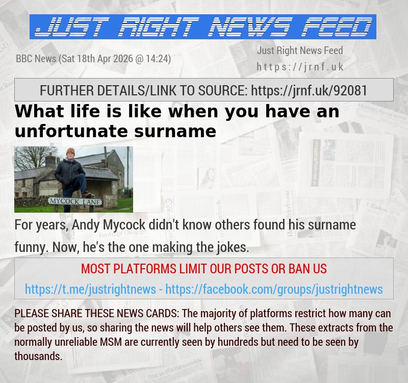 What life is like when you have an unfortunate surname