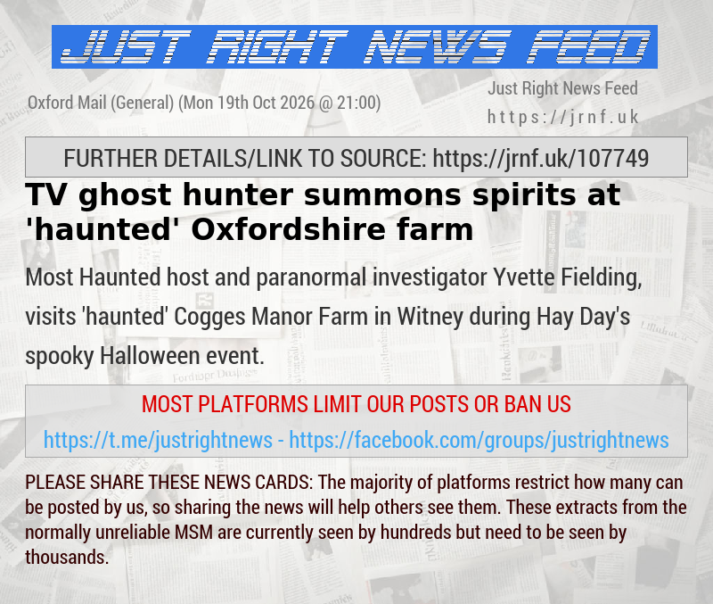TV ghost hunter summons spirits at ’haunted’ Oxfordshire farm