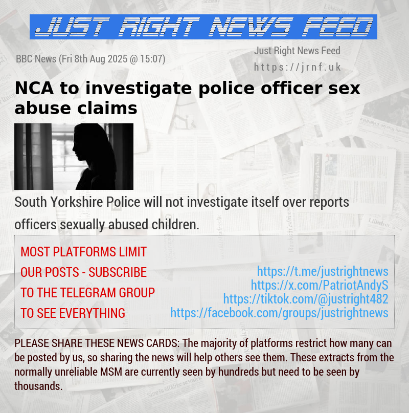NCA to investigate police officer sex abuse claims