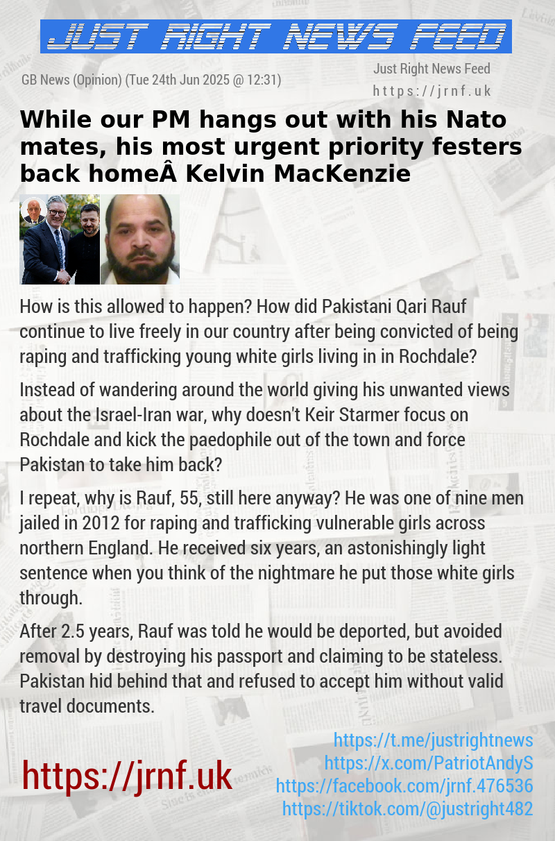 While our PM hangs out with his Nato mates, his most urgent priority festers back home — Kelvin MacKenzie