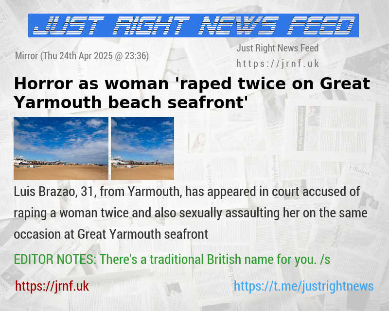 Horror as woman ’raped twice on Great Yarmouth beach seafront’