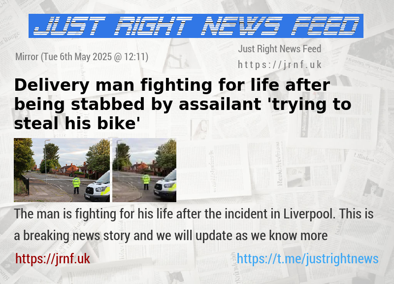 Delivery man fighting for life after being stabbed by assailant ’trying to steal his bike’