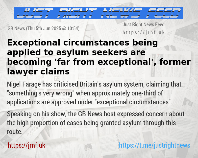 Exceptional circumstances being applied to asylum seekers are becoming ’far from exceptional’, former lawyer claims