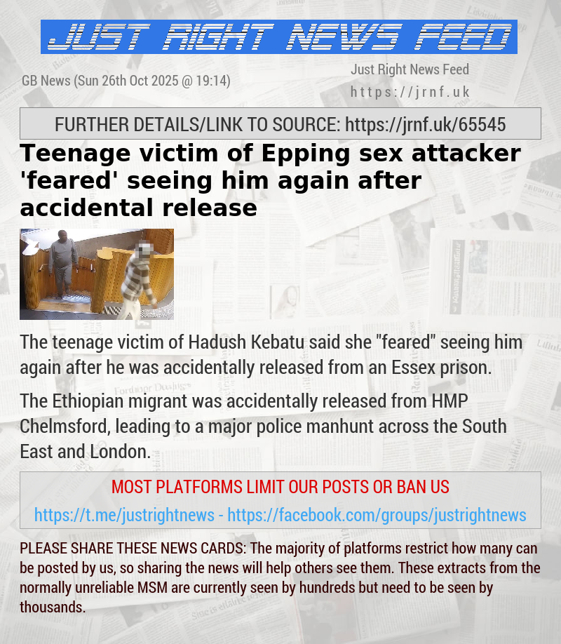 Teenage victim of Epping sex attacker ’feared’ seeing him again after accidental release