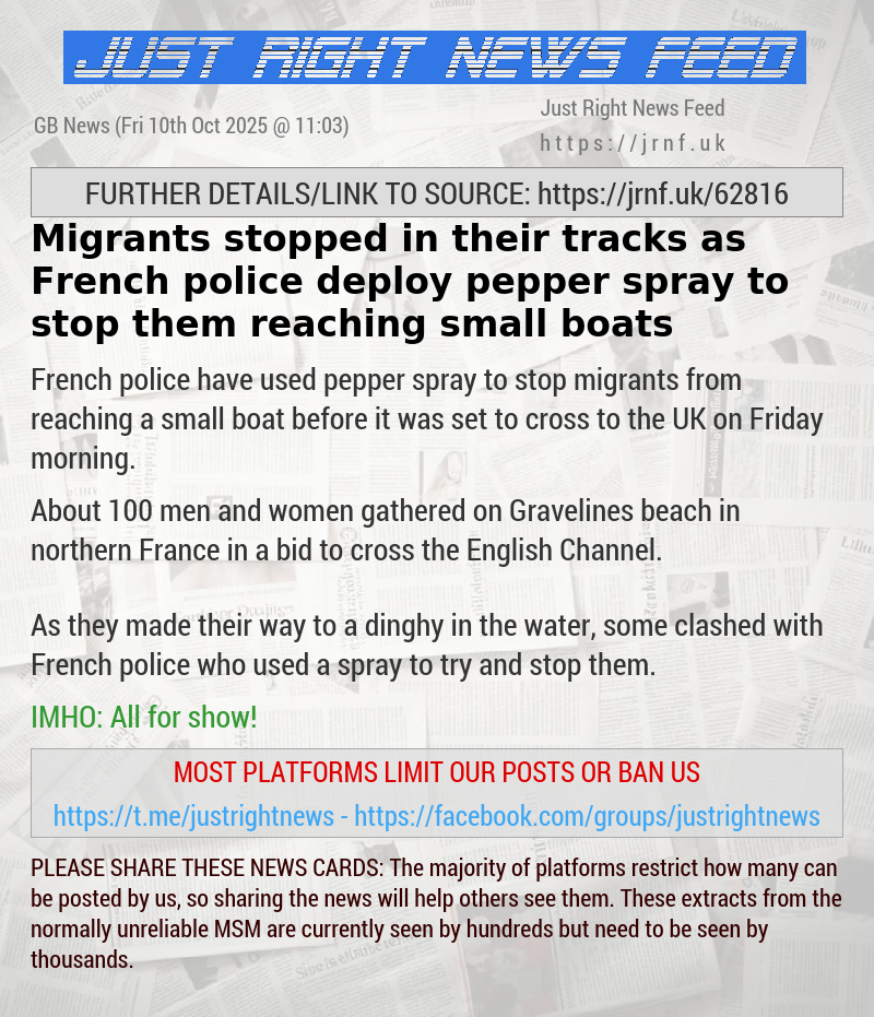 Migrants stopped in their tracks as French police deploy pepper spray to stop them reaching small boats