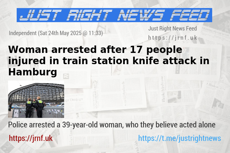 Woman arrested after 17 people injured in train station knife attack in Hamburg