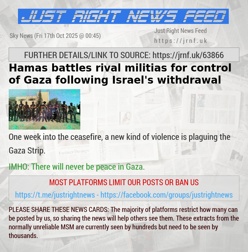 Hamas battles rival militias for control of Gaza following Israel’s withdrawal