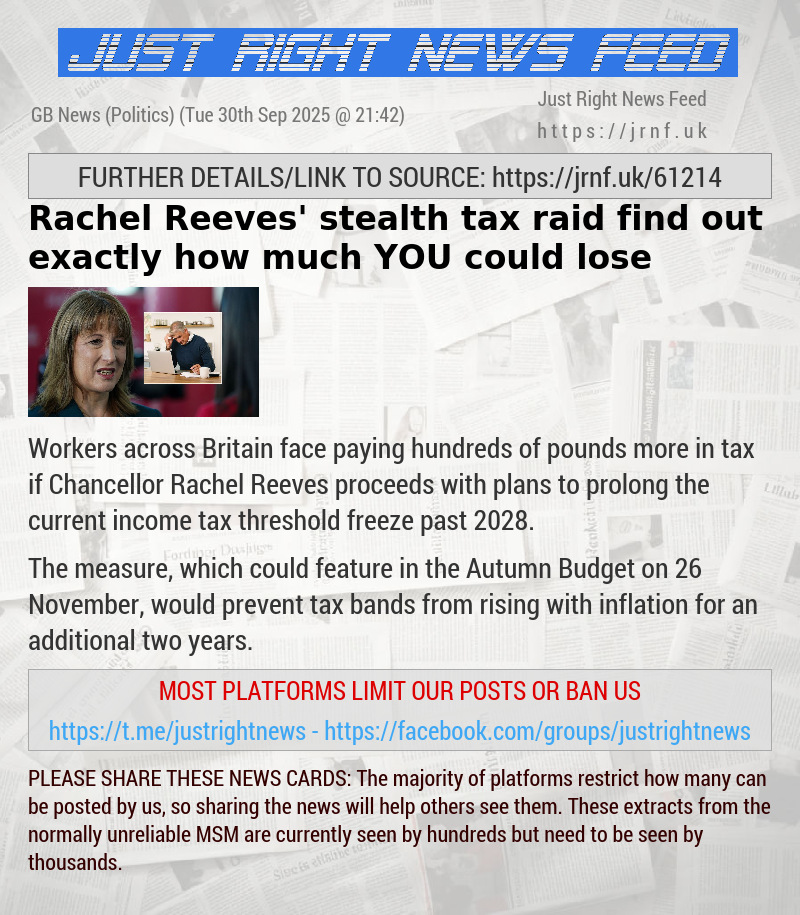 Rachel Reeves’ stealth tax raid — find out exactly how much YOU could lose
