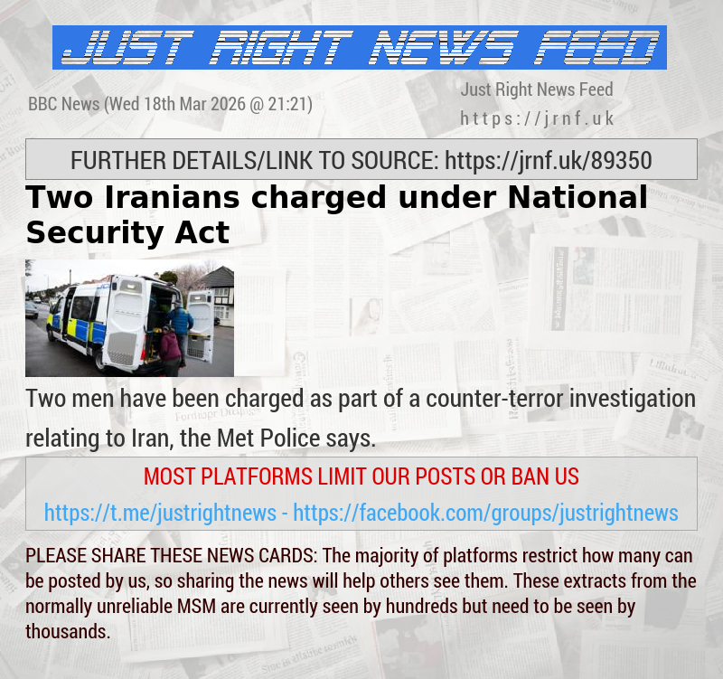 Two Iranians charged under National Security Act