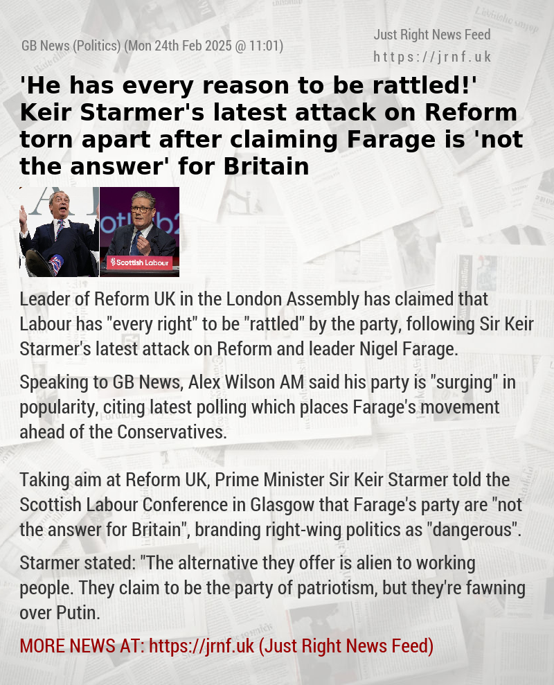 ’He has every reason to be rattled!’ Keir Starmer’s latest attack on Reform torn apart after claiming Farage is ’not the answer’ for Britain