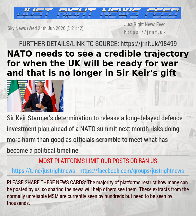 NATO needs to see a credible trajectory for when the UK will be ready for war — and that is no longer in Sir Keir’s gift