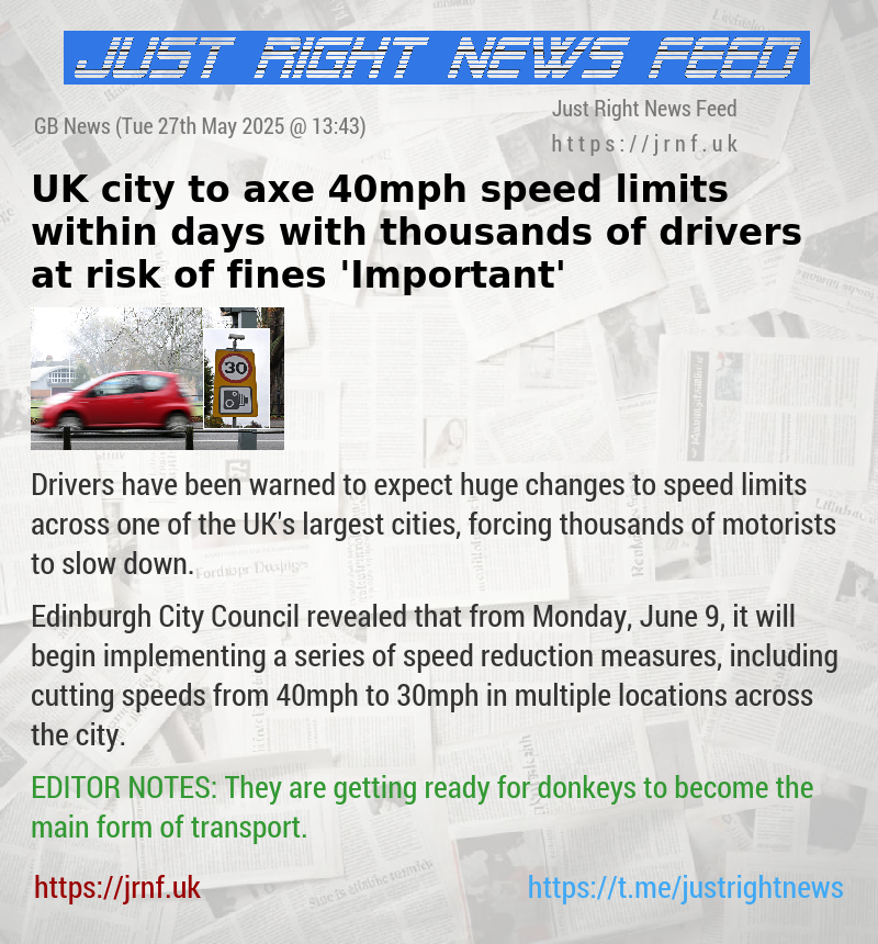 UK city to axe 40mph speed limits within days with thousands of drivers at risk of fines — ’Important’