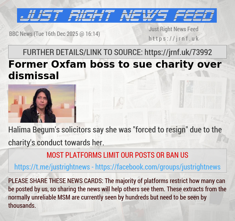 Former Oxfam boss to sue charity over dismissal