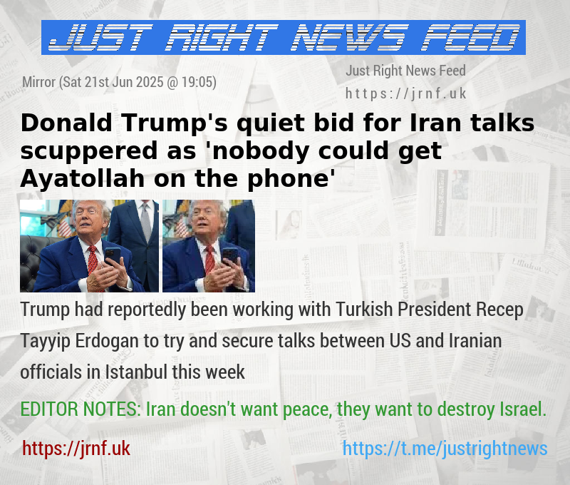 Donald Trump’s quiet bid for Iran talks scuppered as ’nobody could get Ayatollah on the phone’