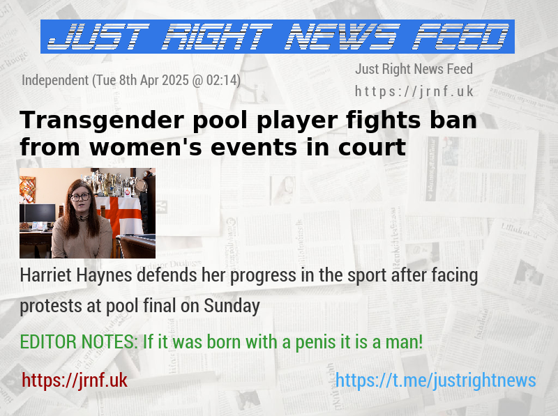 Transgender pool player fights ban from women’s events in court 