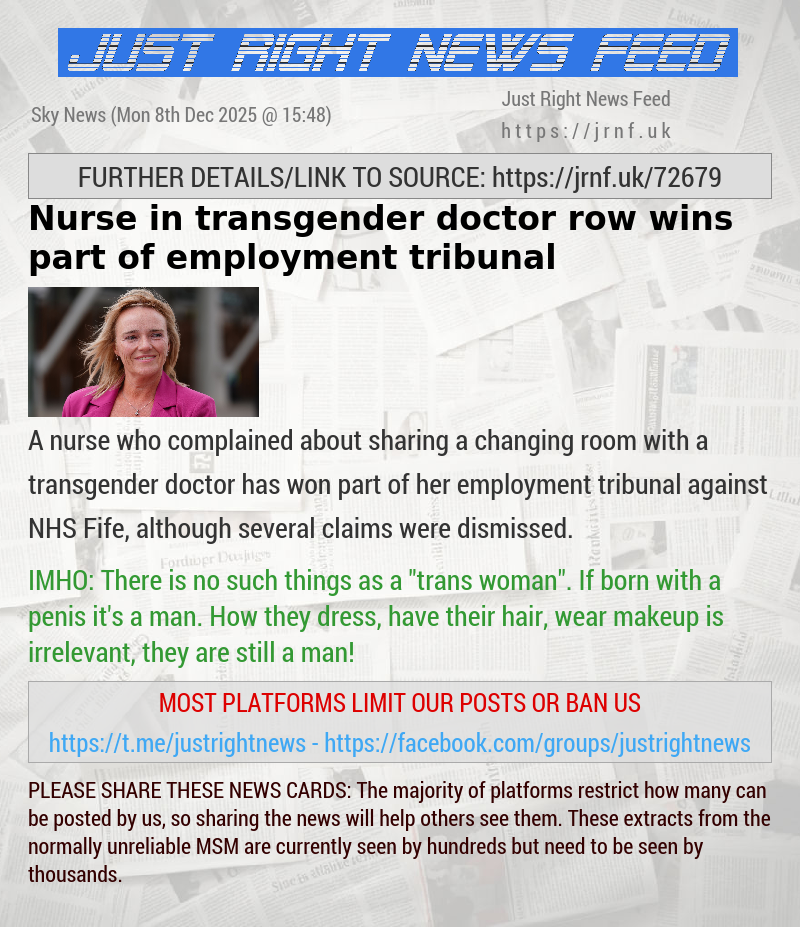 Nurse in transgender doctor row wins part of employment tribunal