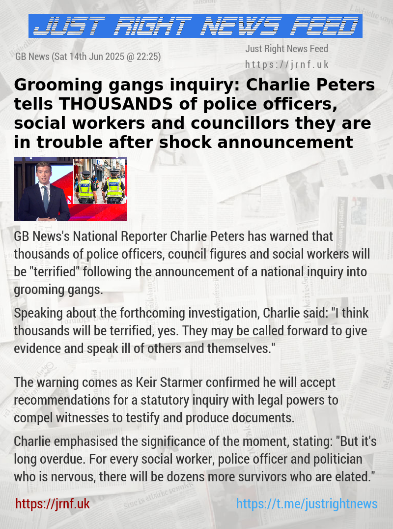 Grooming gangs inquiry: Charlie Peters tells THOUSANDS of police officers, social workers and councillors they are in trouble after shock announcement