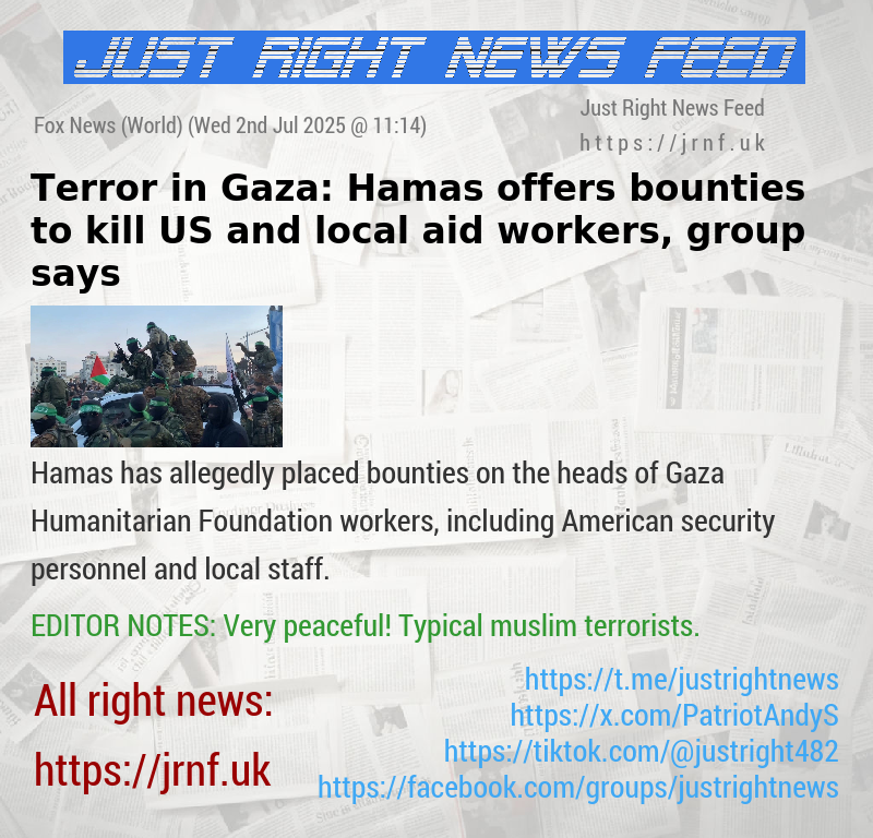 Terror in Gaza: Hamas offers bounties to kill US and local aid workers, group says