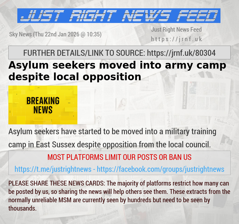 Asylum seekers moved into army camp despite local opposition