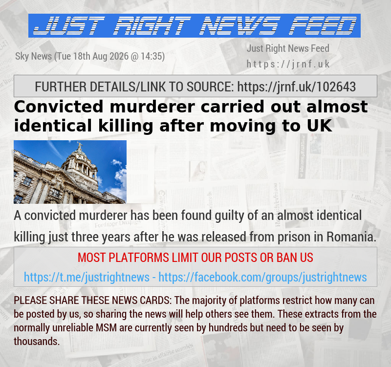 Convicted murderer carried out almost identical killing after moving to UK