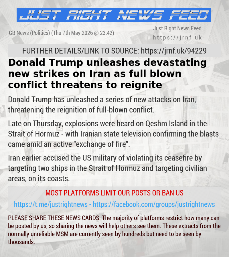 Donald Trump unleashes devastating new strikes on Iran as full—blown conflict threatens to reignite